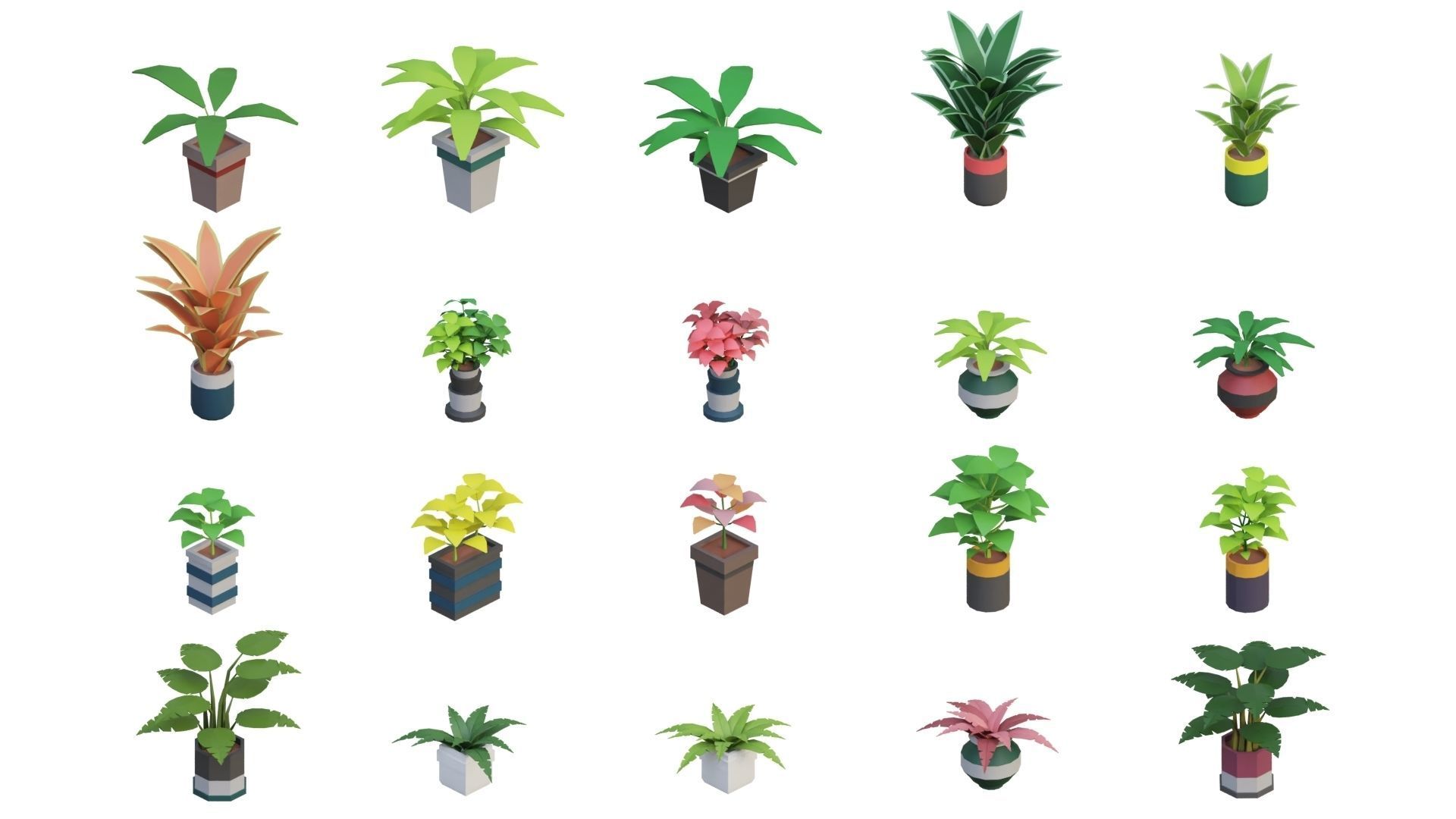 Low Poly Furniture - 1000 models collection interior Vol1-Vol2 Low-poly 3D model_8