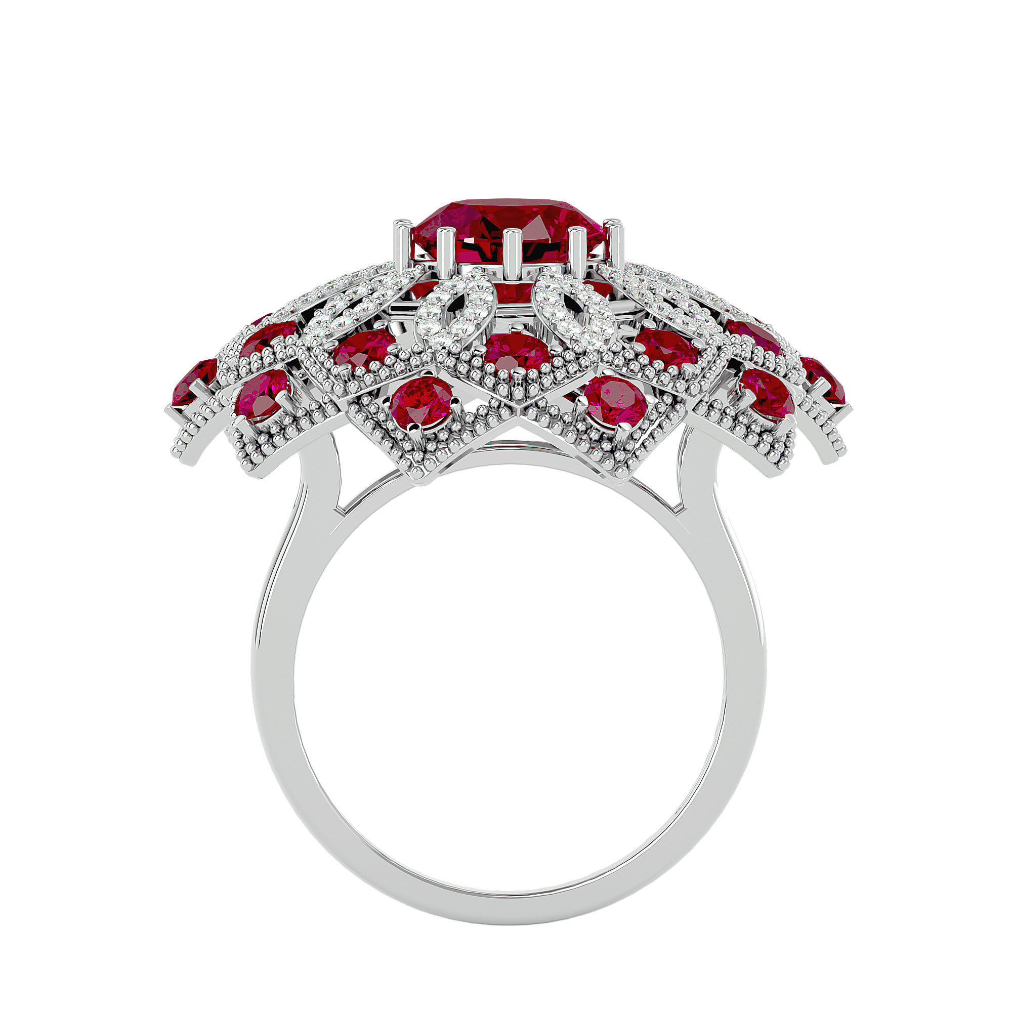 Cocktail ring 3D print model_3