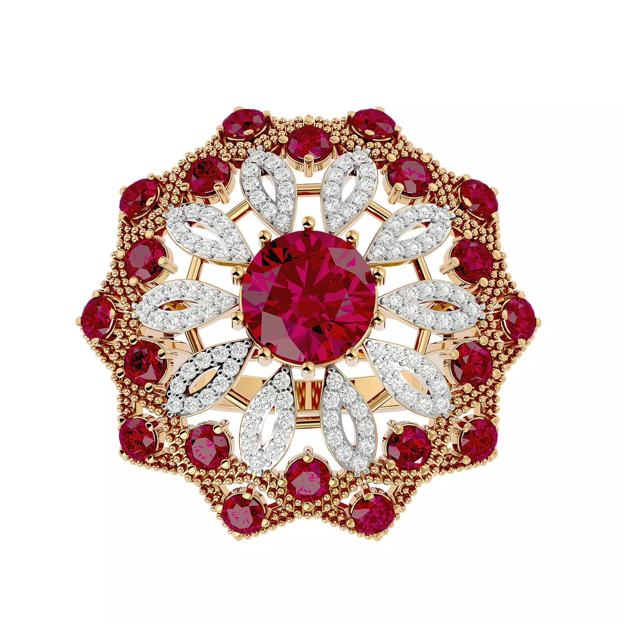 Cocktail ring 3D print model_0