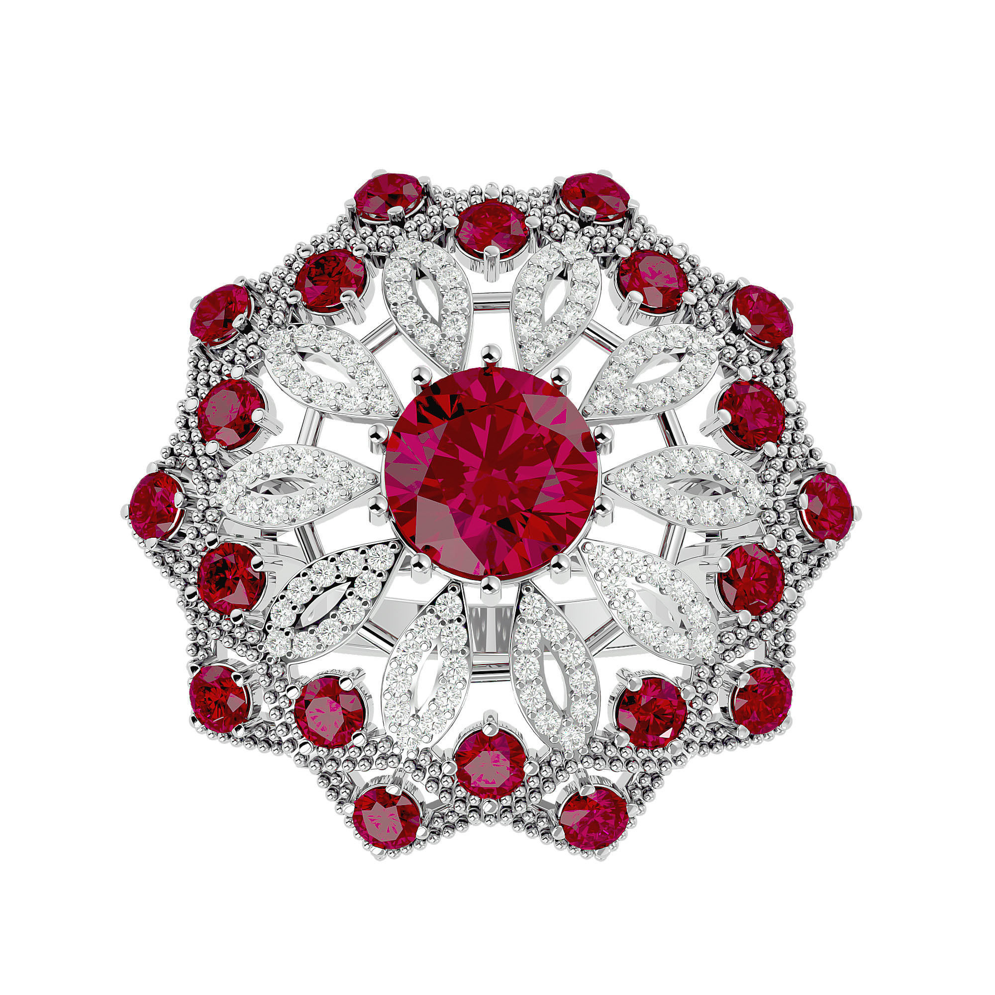 Cocktail ring 3D print model_2