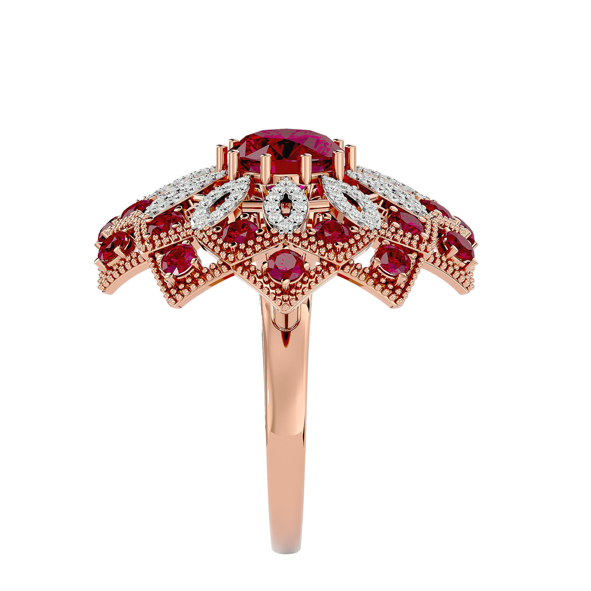 Cocktail ring 3D print model_7