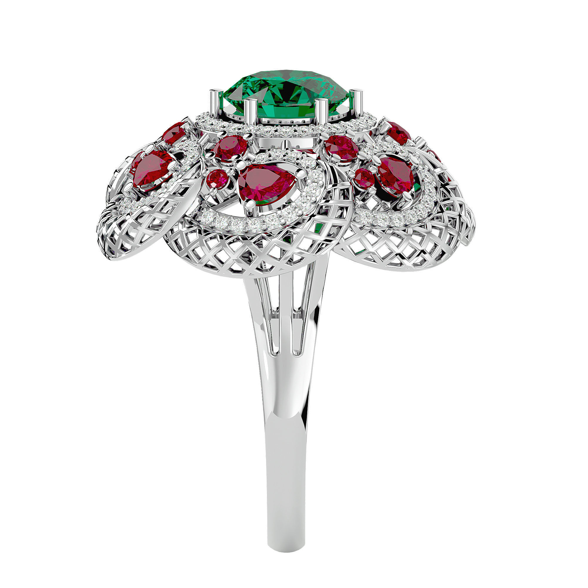 Cocktail ring 3D print model_8