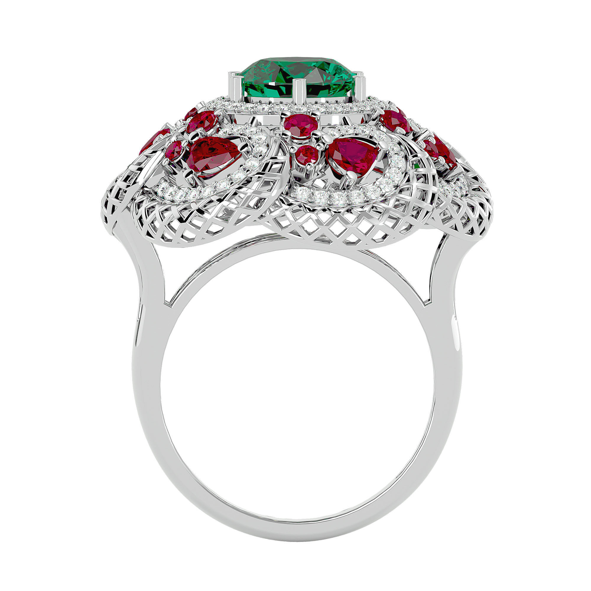 Cocktail ring 3D print model_3