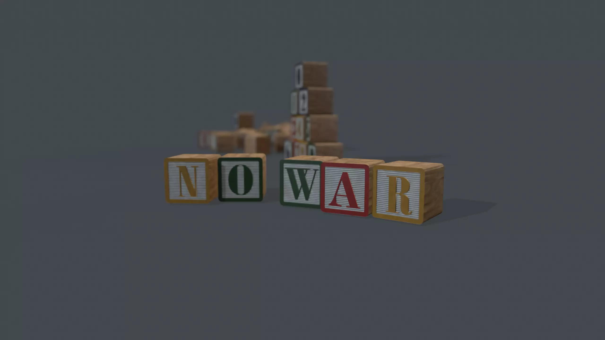 Alphabet Blocks GameReady Free low-poly 3D model_0