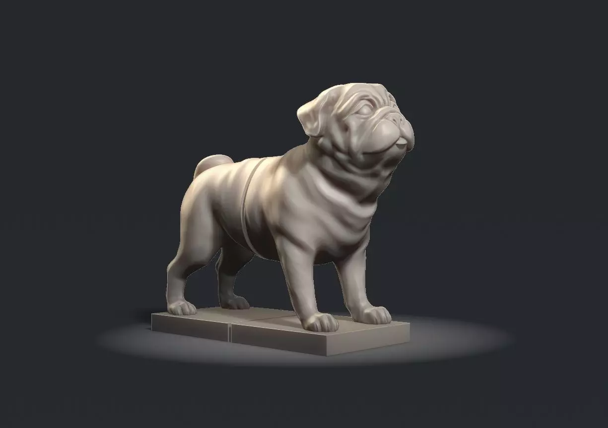 PUG Book-holder 3D print model_0
