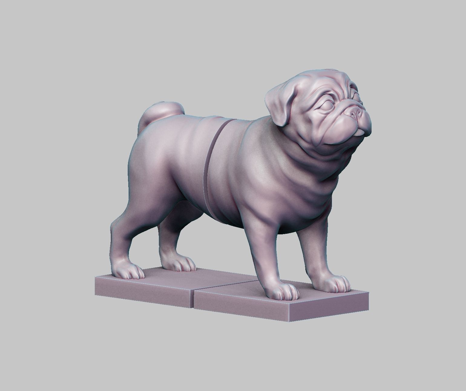 PUG Book-holder 3D print model_5