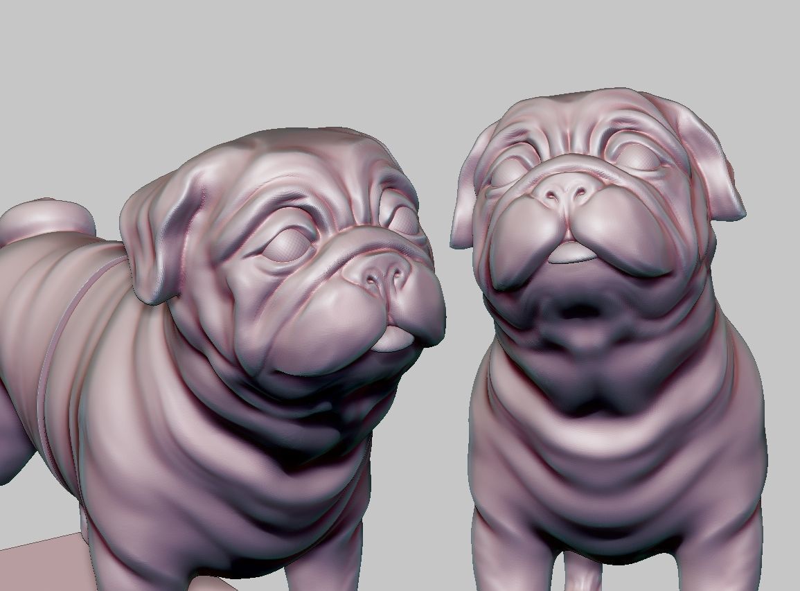 PUG Book-holder 3D print model_3