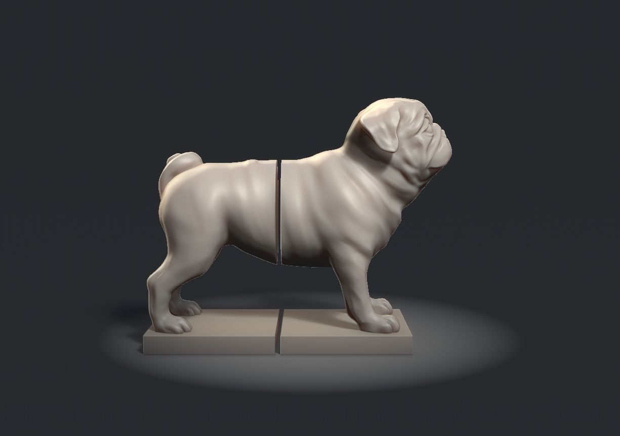 PUG Book-holder 3D print model_1