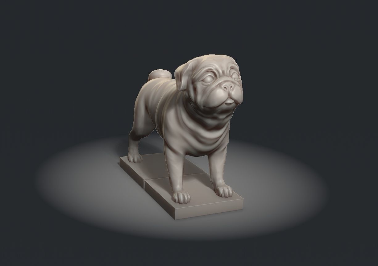 PUG Book-holder 3D print model_2