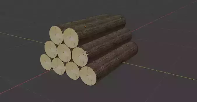 Logpile logs stacked