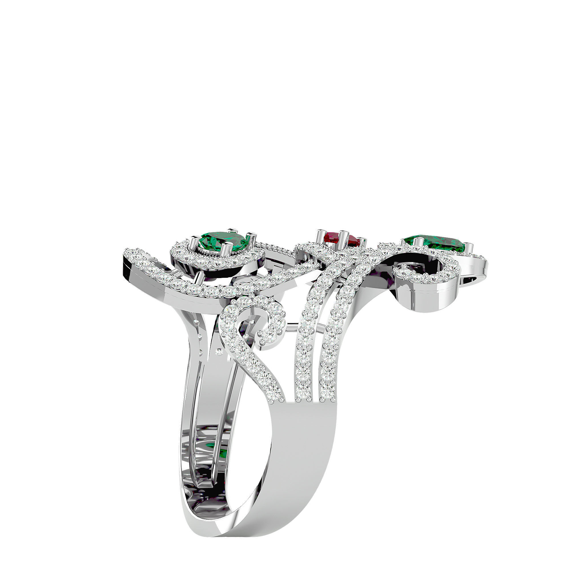 Cocktail ring 3D print model_8