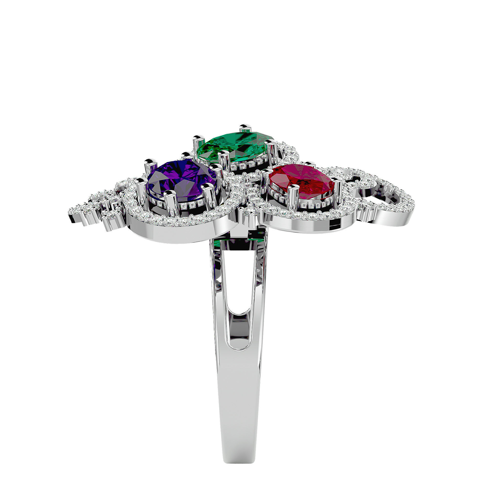 Cocktail ring 3D print model_8