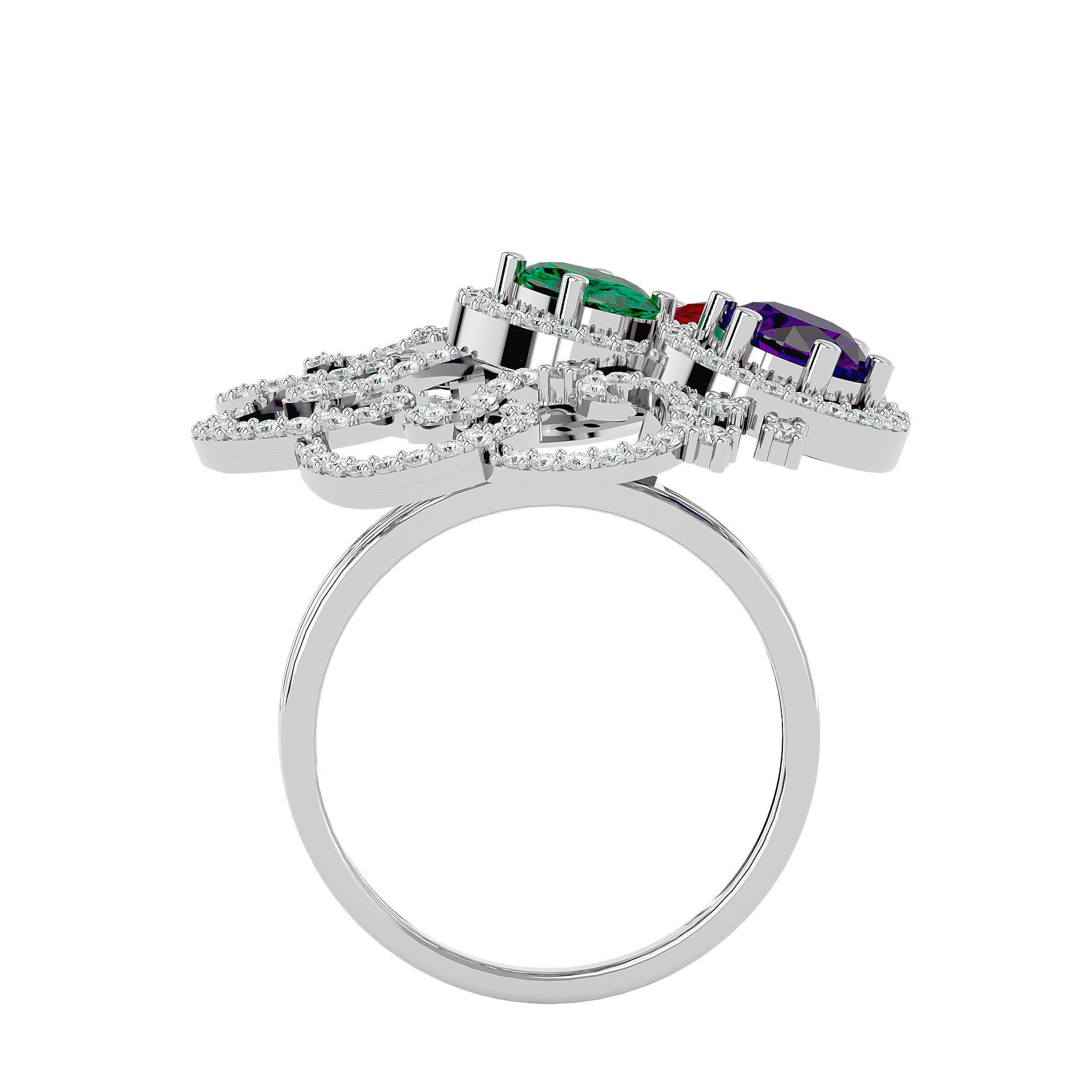 Cocktail ring 3D print model_3