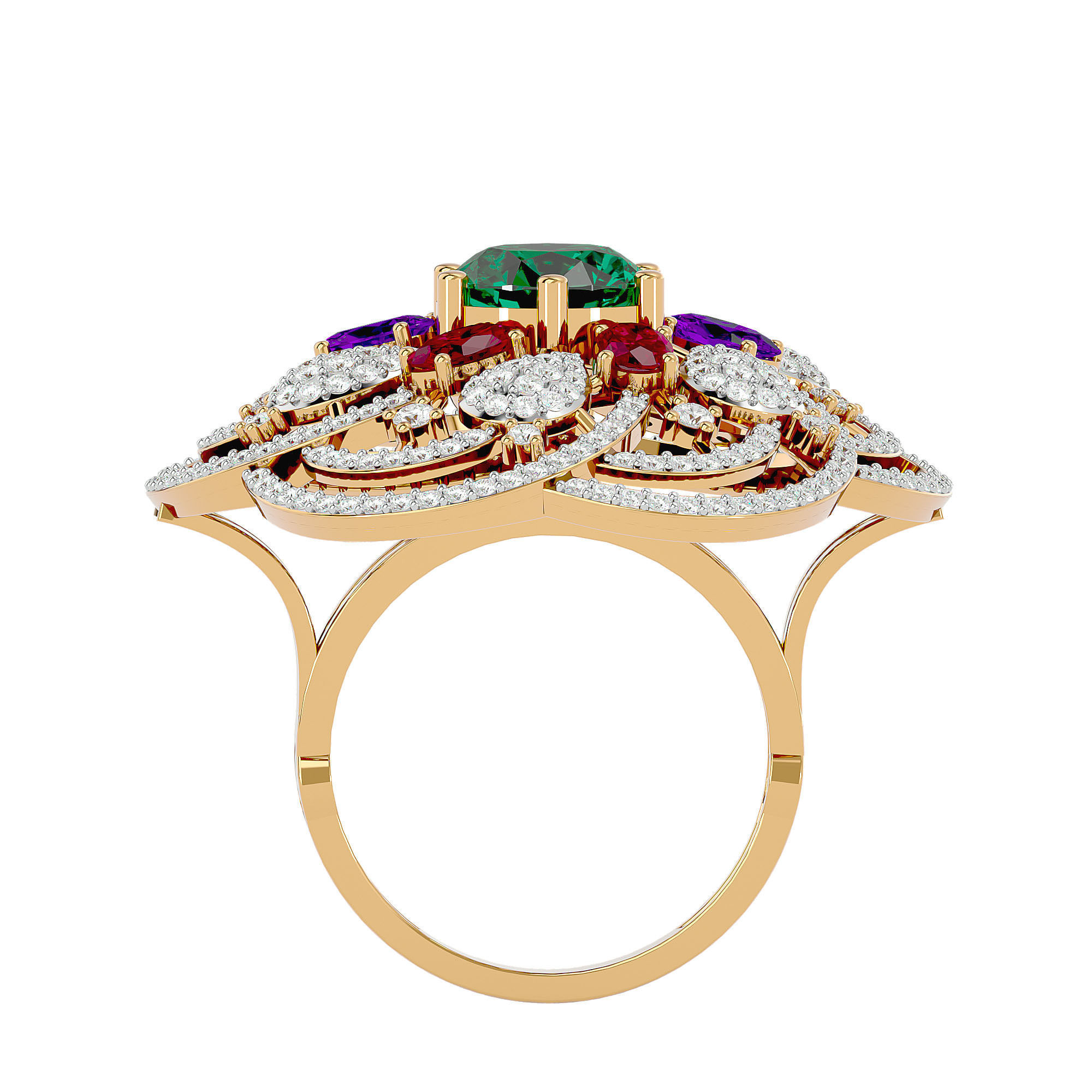 Cocktail ring 3D print model_5