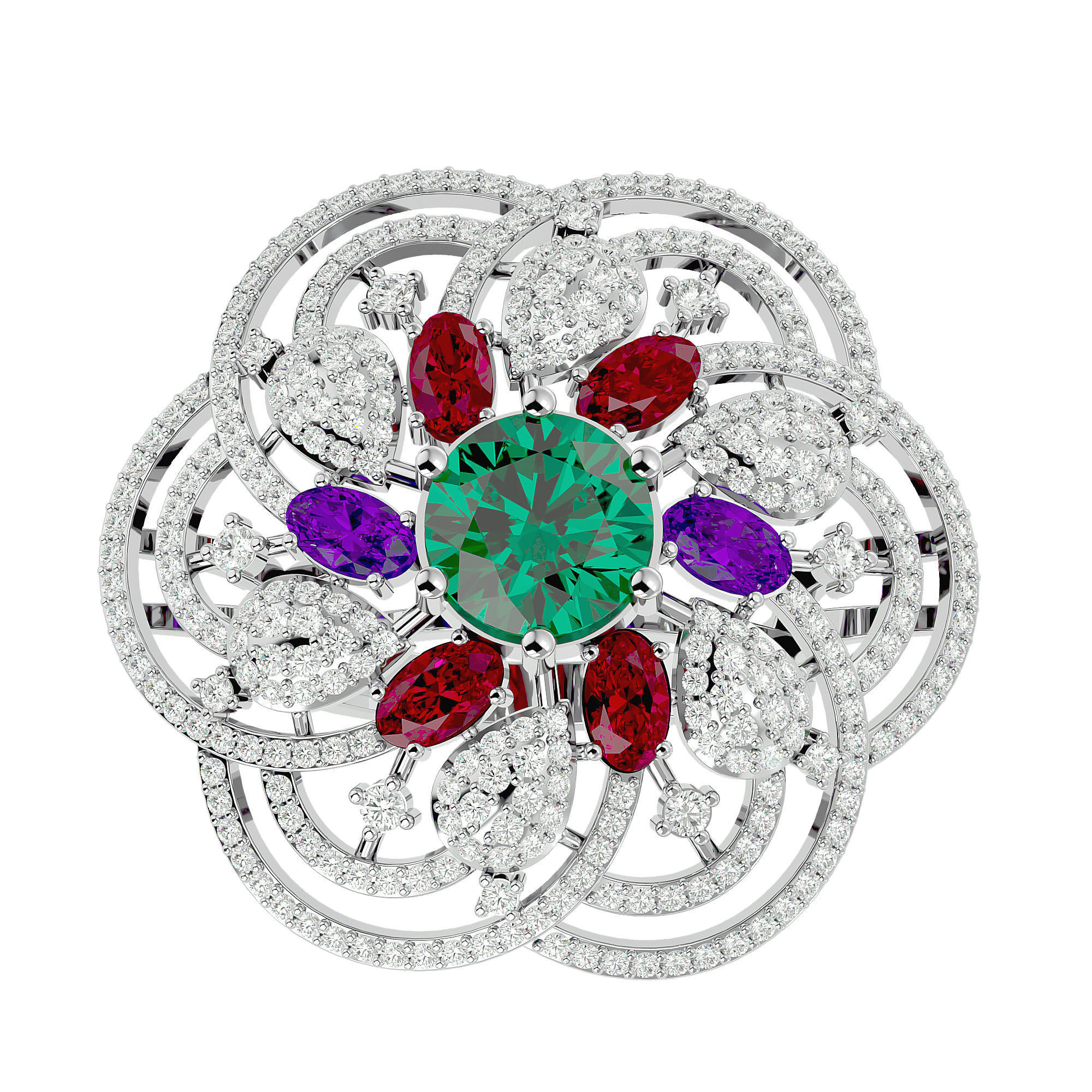 Cocktail ring 3D print model_3