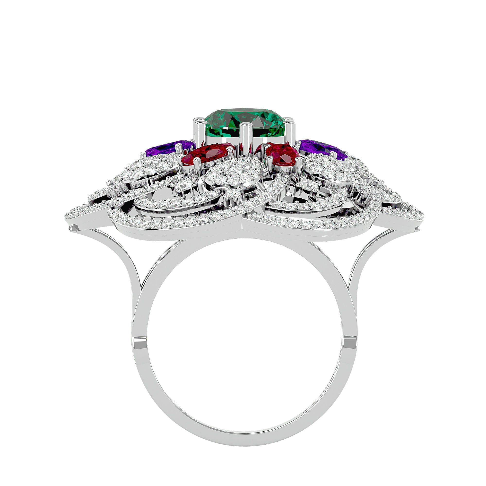 Cocktail ring 3D print model_4