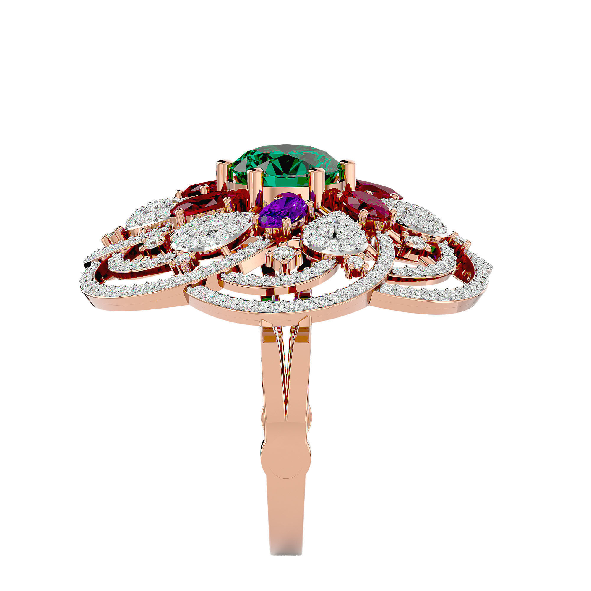 Cocktail ring 3D print model_8