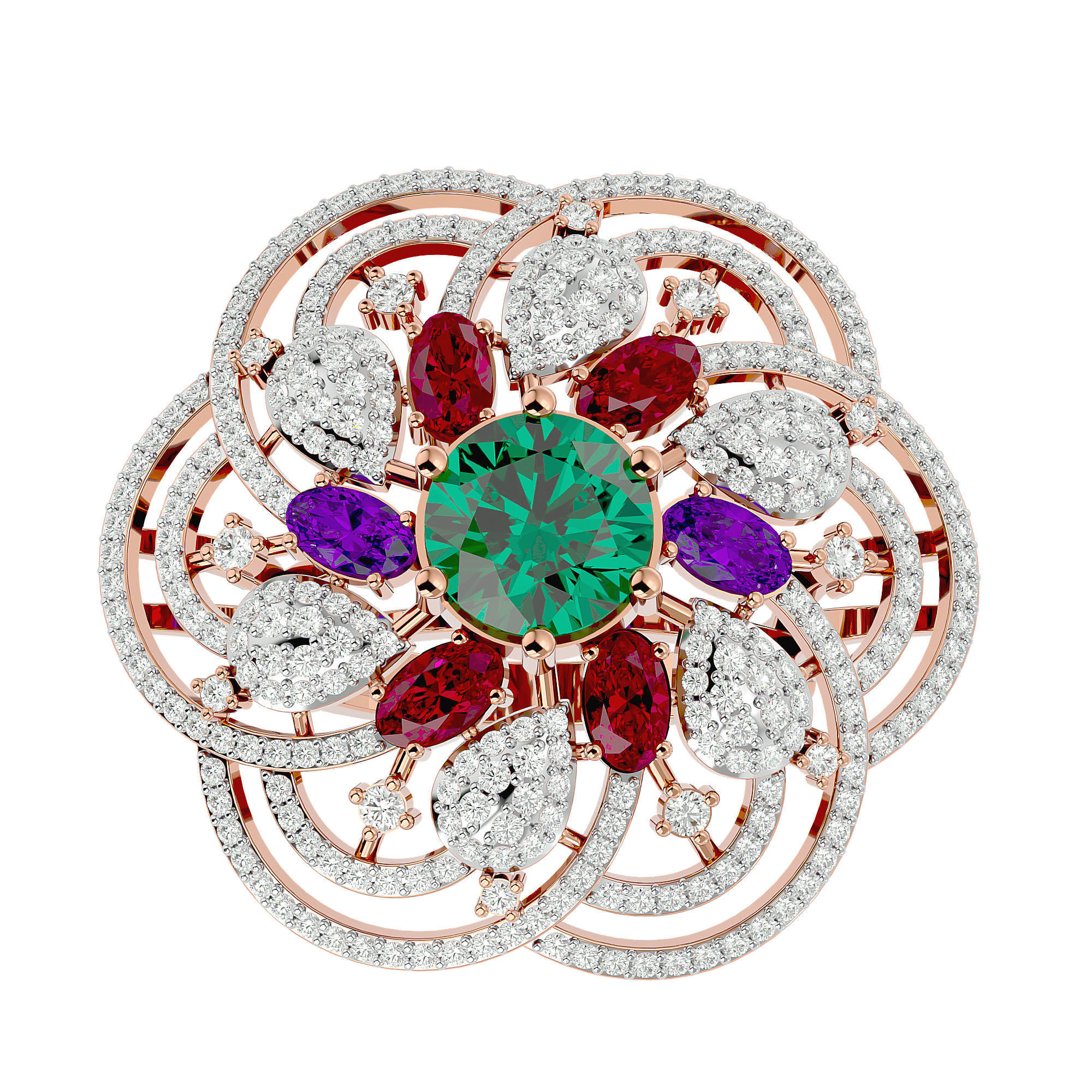 Cocktail ring 3D print model_2