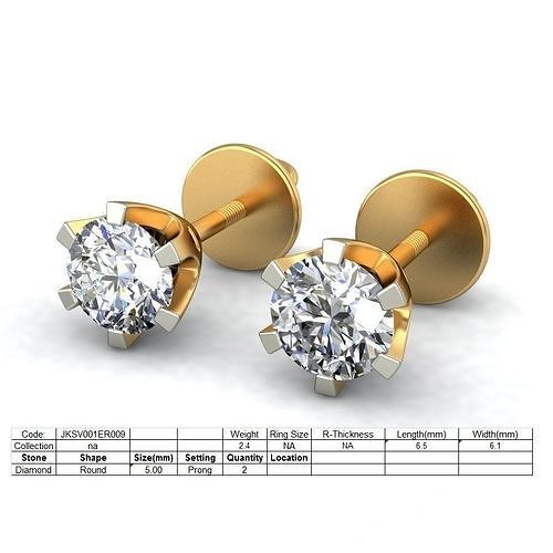 Women earrings 3D print model