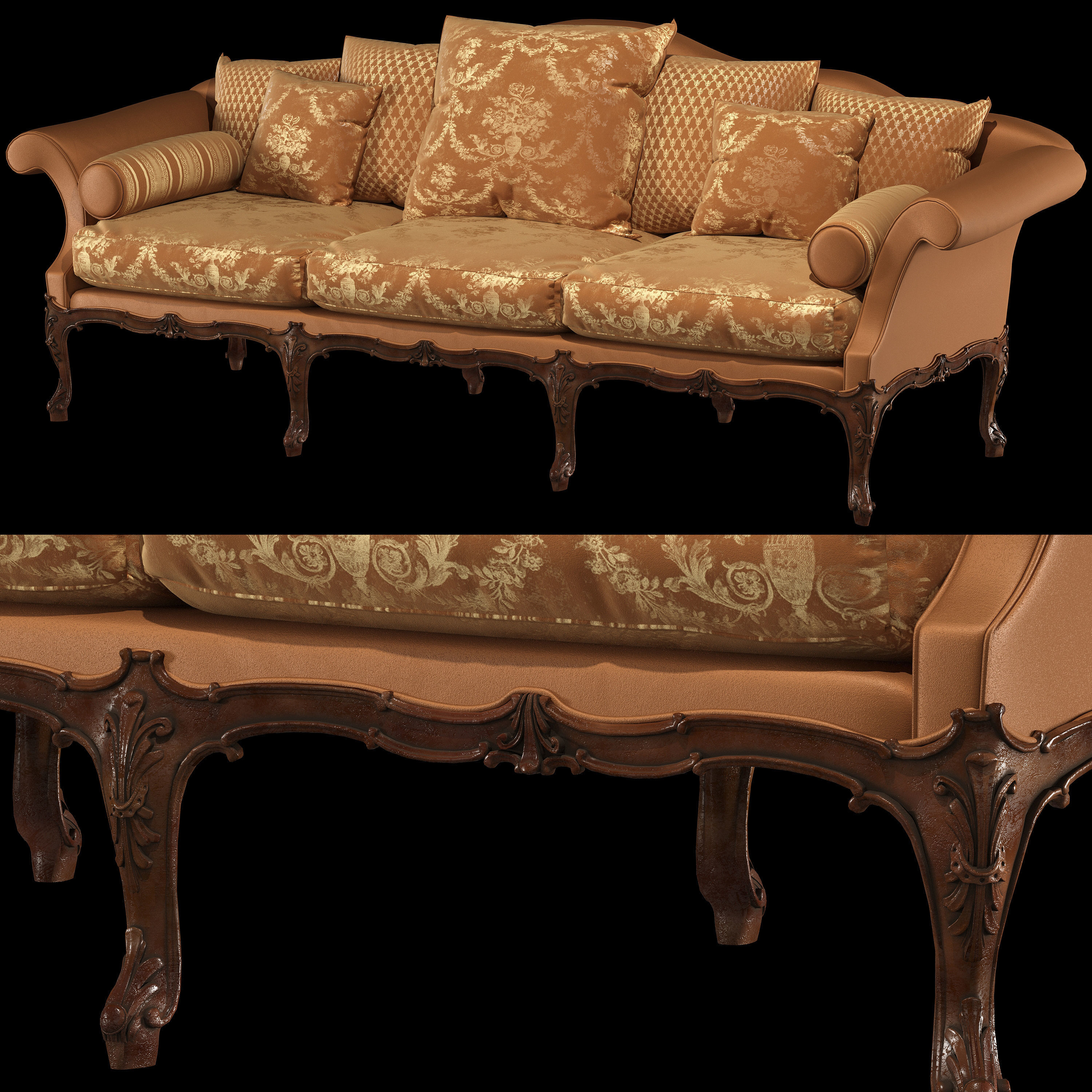 RONALD PHILLIPS Brocket sofa and George sofa 3D model_2
