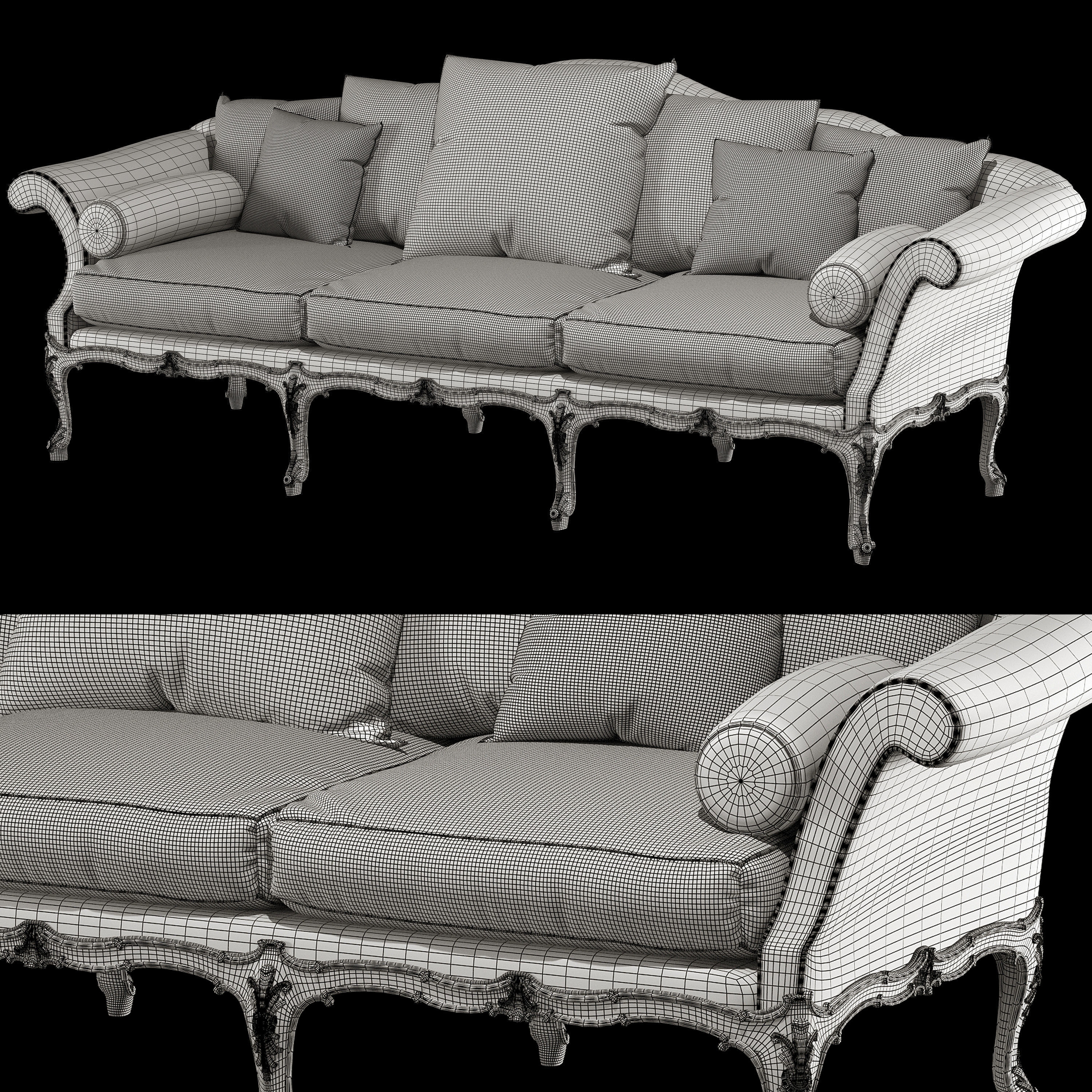 RONALD PHILLIPS Brocket sofa and George sofa 3D model_4