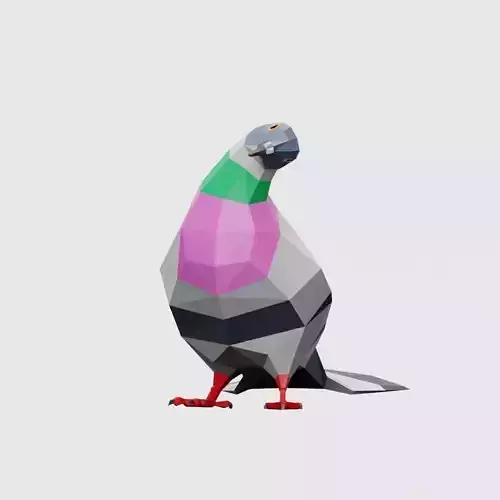 Pigeon Freebie Low-poly 3D model