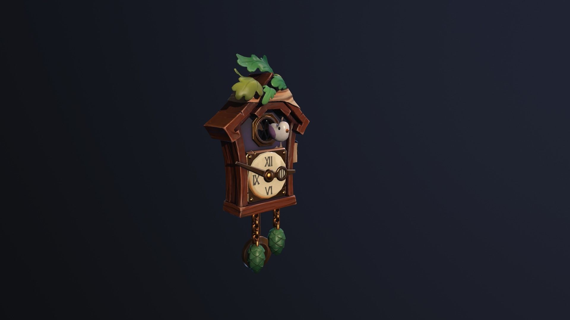 The Cuckoo Clock Low-poly 3D model_6
