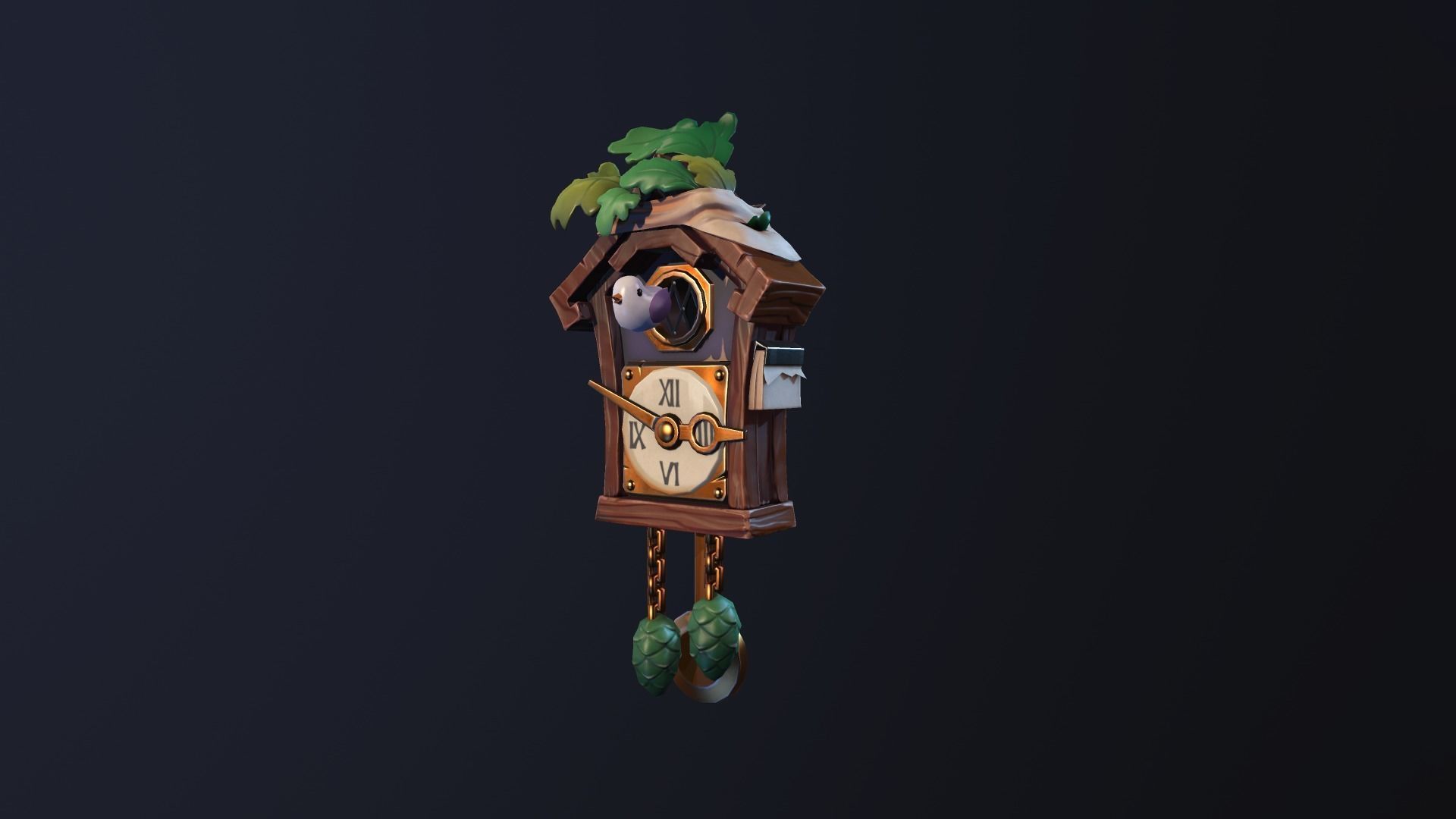 The Cuckoo Clock Low-poly 3D model_2