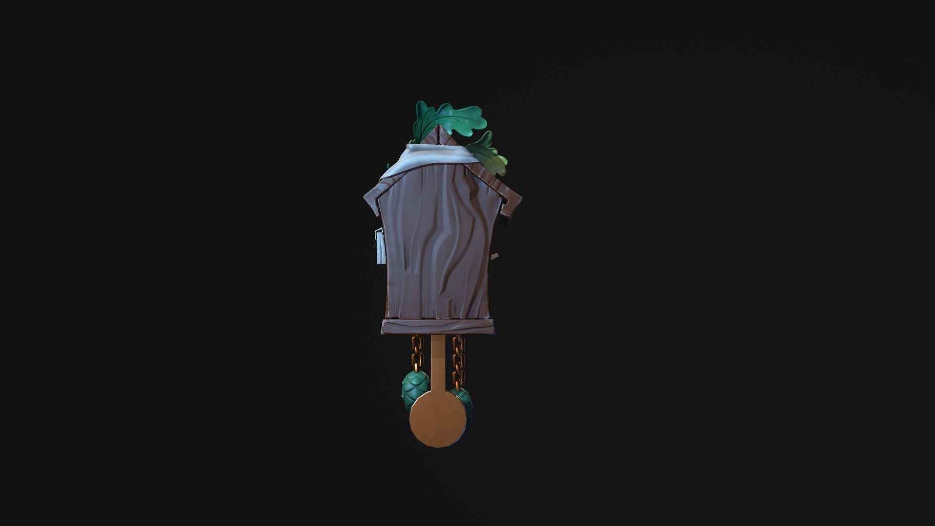 The Cuckoo Clock Low-poly 3D model_5