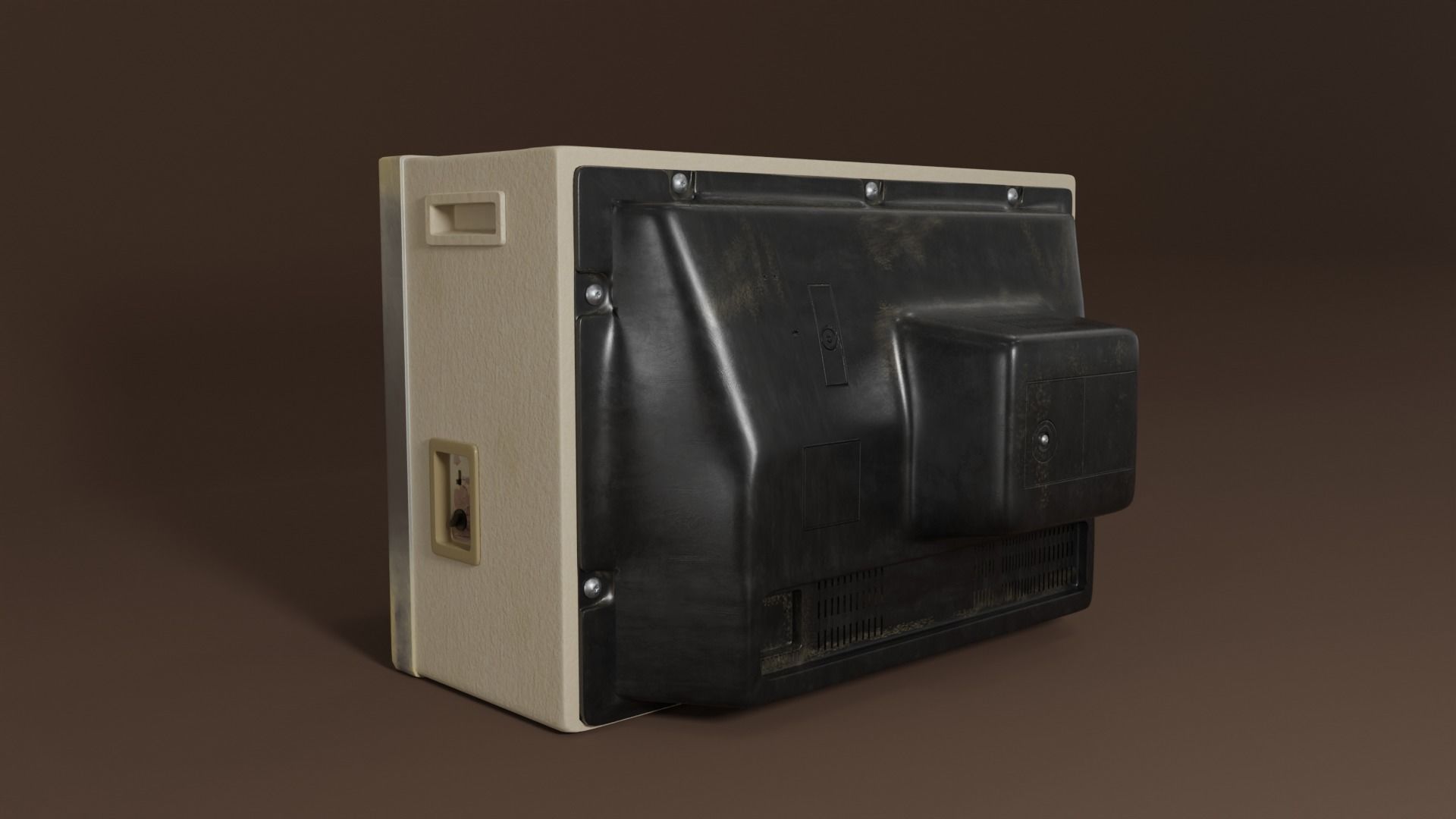 Old Retro Vintage TV  3D model_5