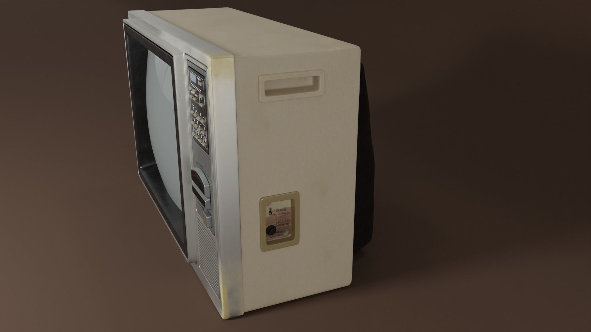Old Retro Vintage TV  3D model_3
