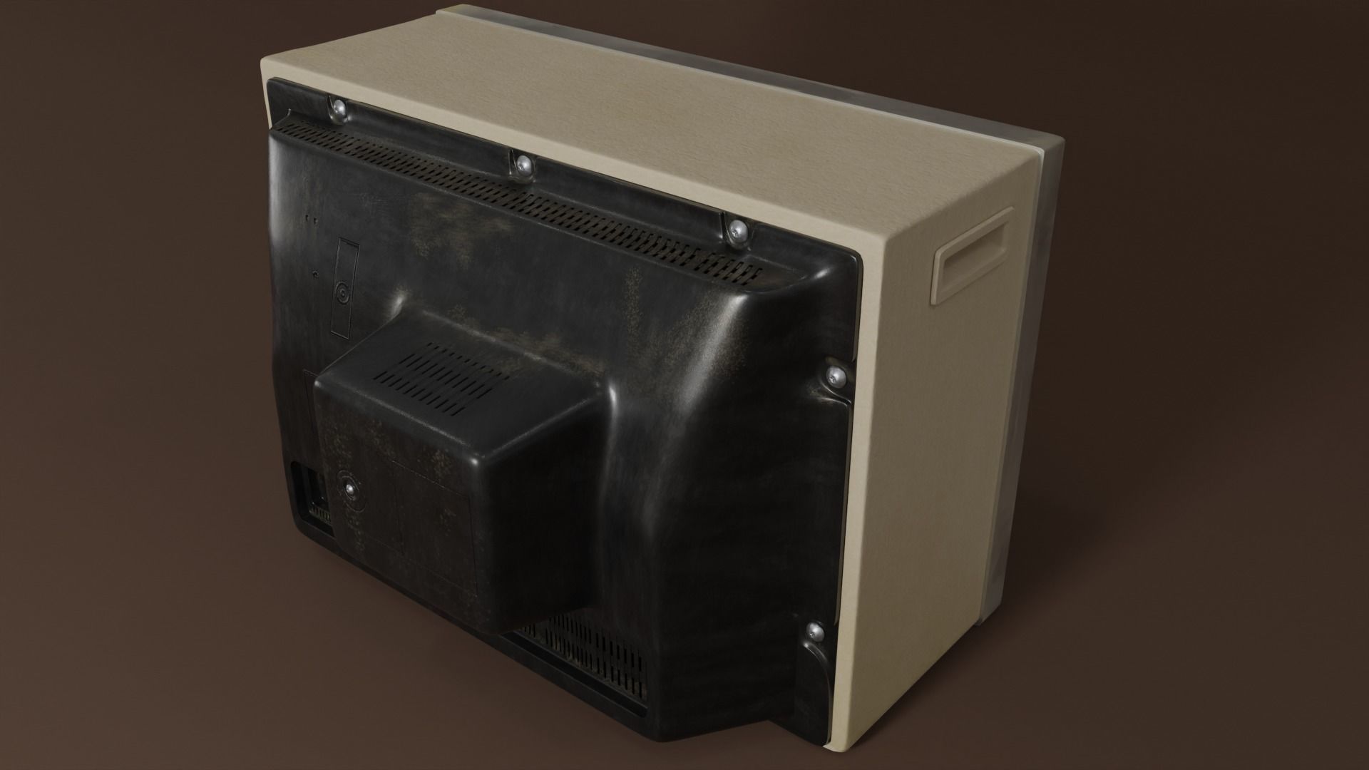 Old Retro Vintage TV  3D model_6