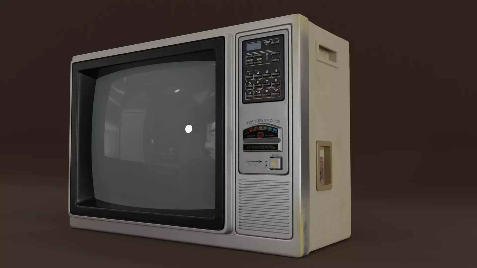Old Retro Vintage TV  3D model_0