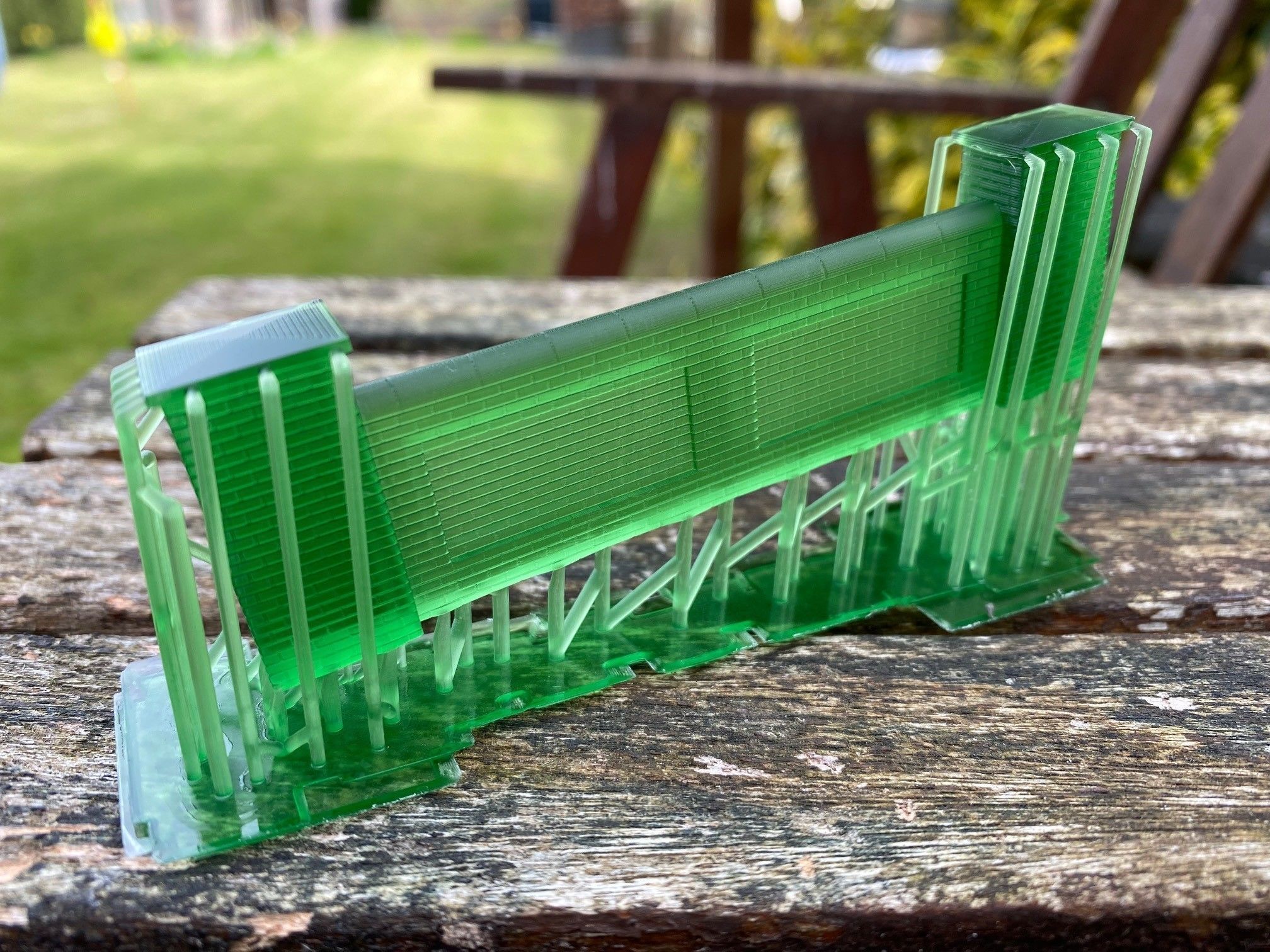 Model Railway - Bridge Parapet Wall - Various Lengths 3D print model_2