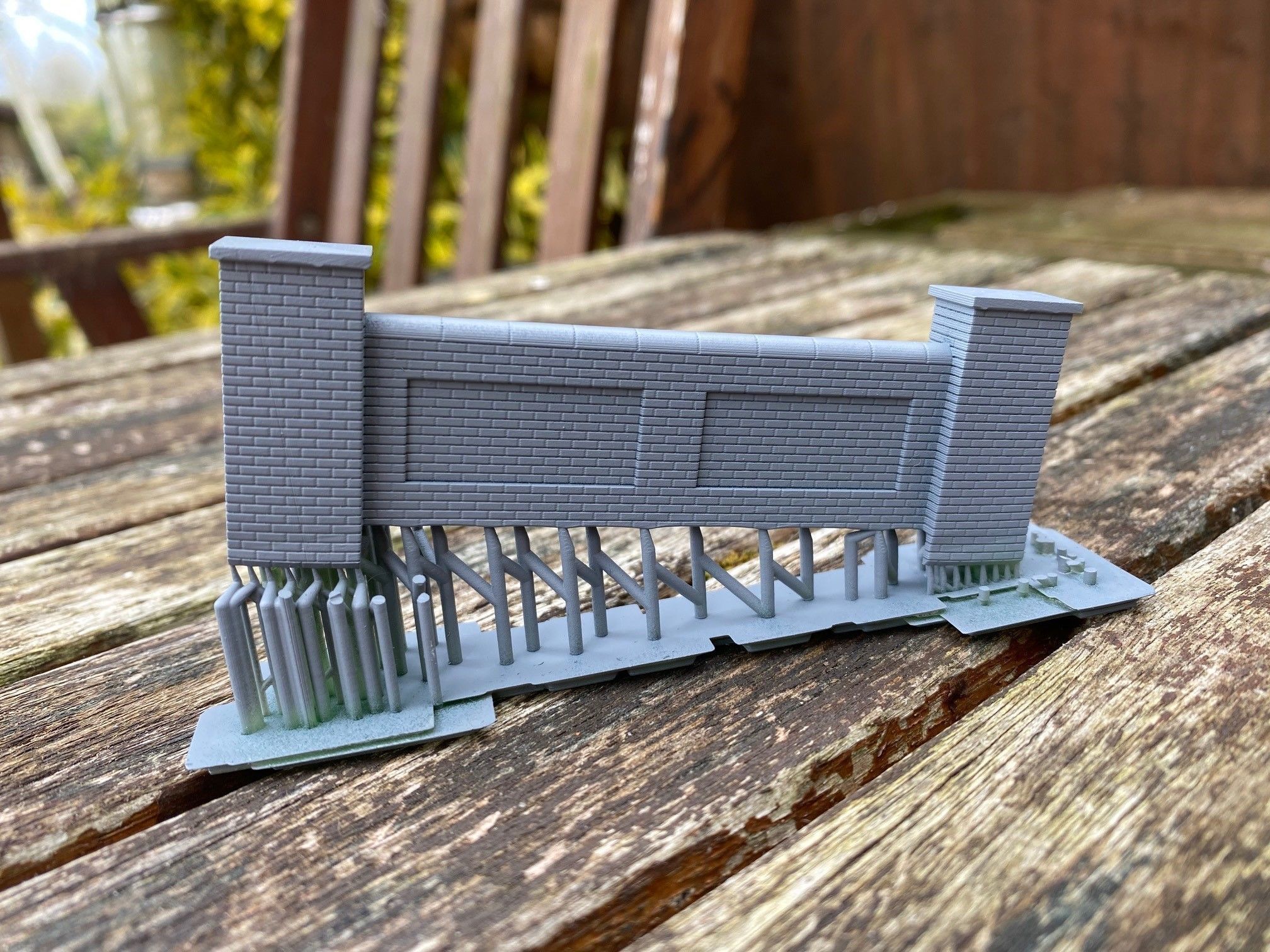 Model Railway - Bridge Parapet Wall - Various Lengths 3D print model_1