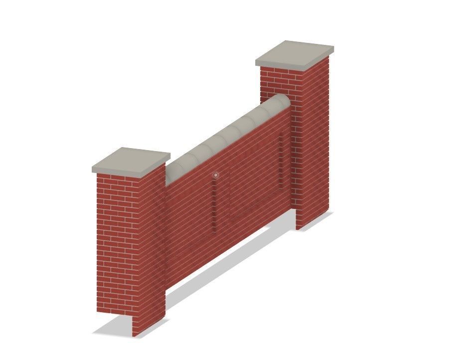 Model Railway - Bridge Parapet Wall - Various Lengths 3D print model_5