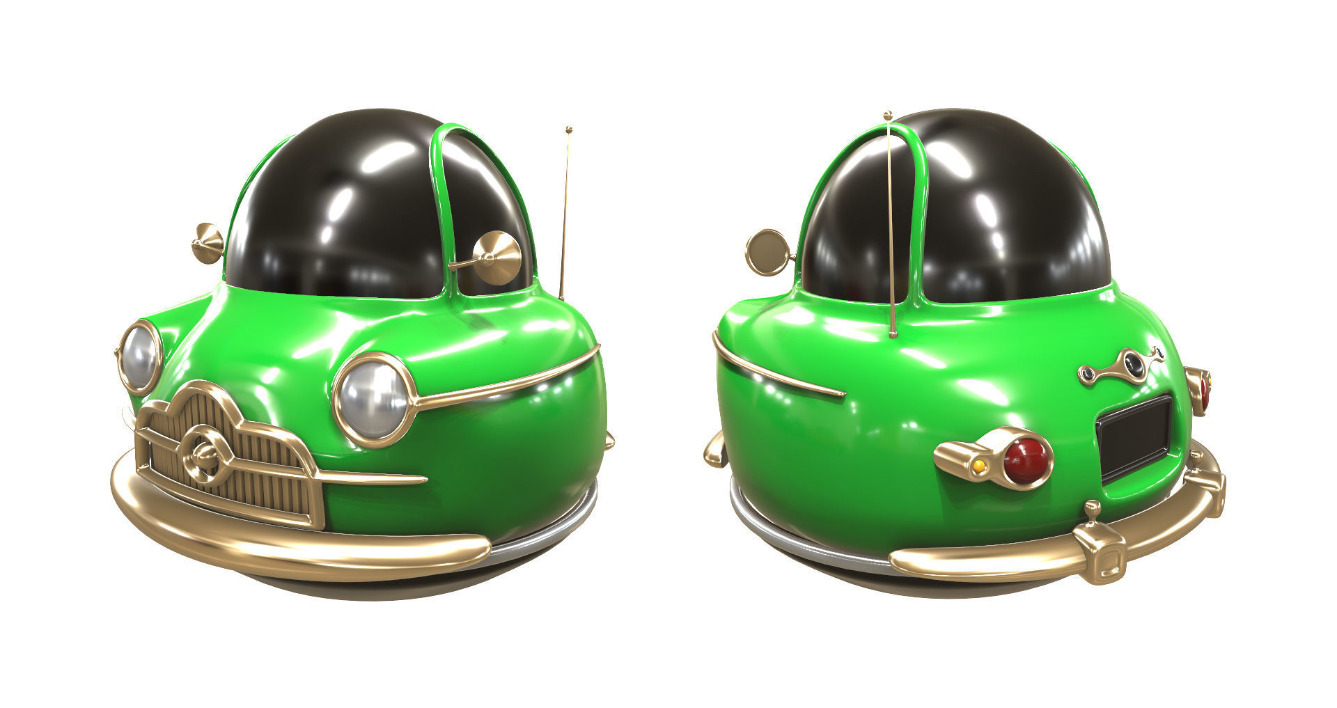 Stylized car 3d model Low-poly 3D model_5