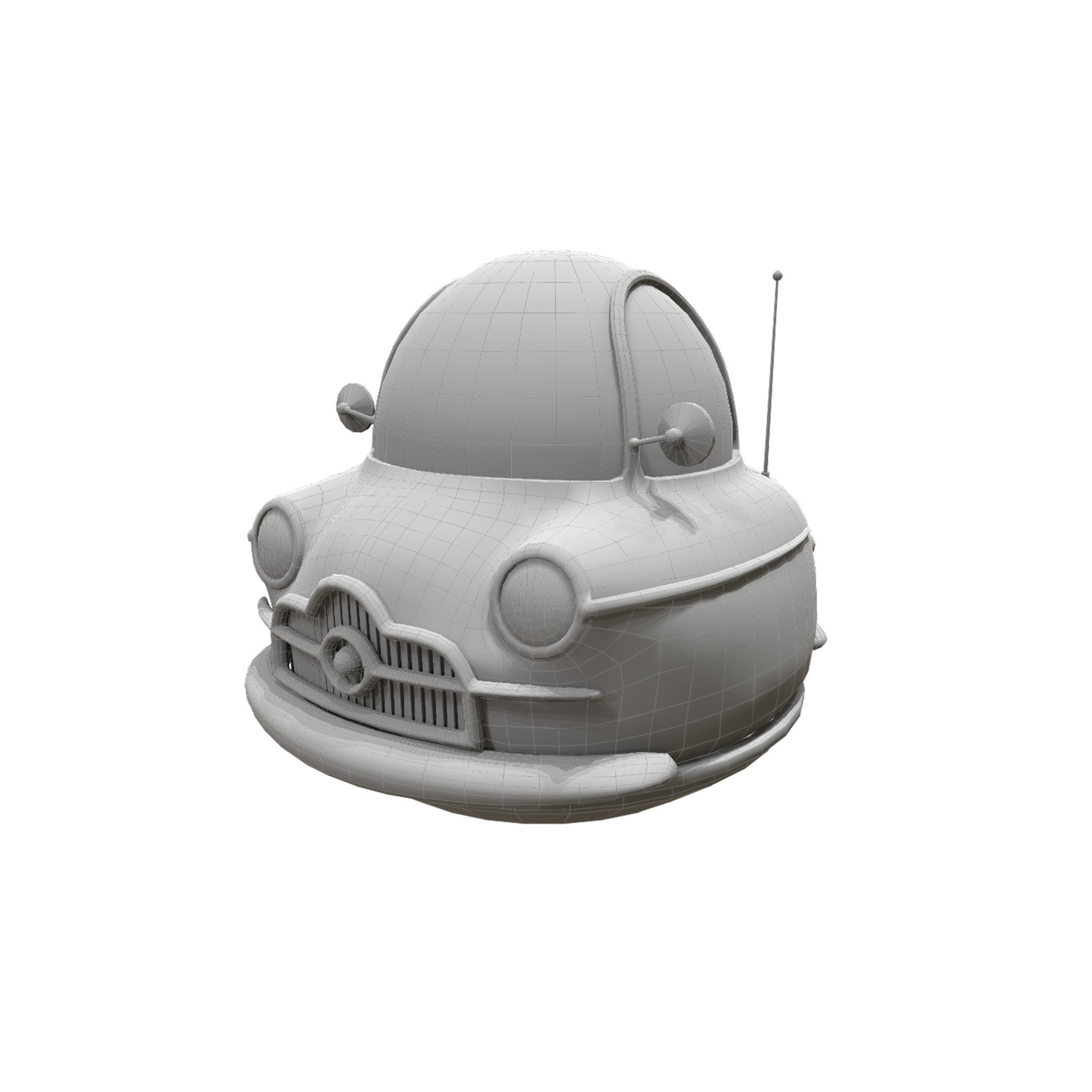 Stylized car 3d model Low-poly 3D model_7