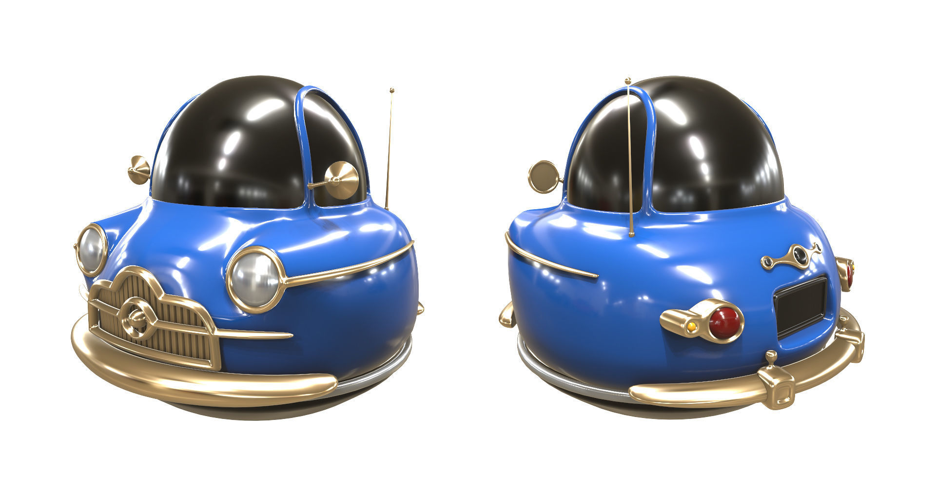 Stylized car 3d model Low-poly 3D model_4