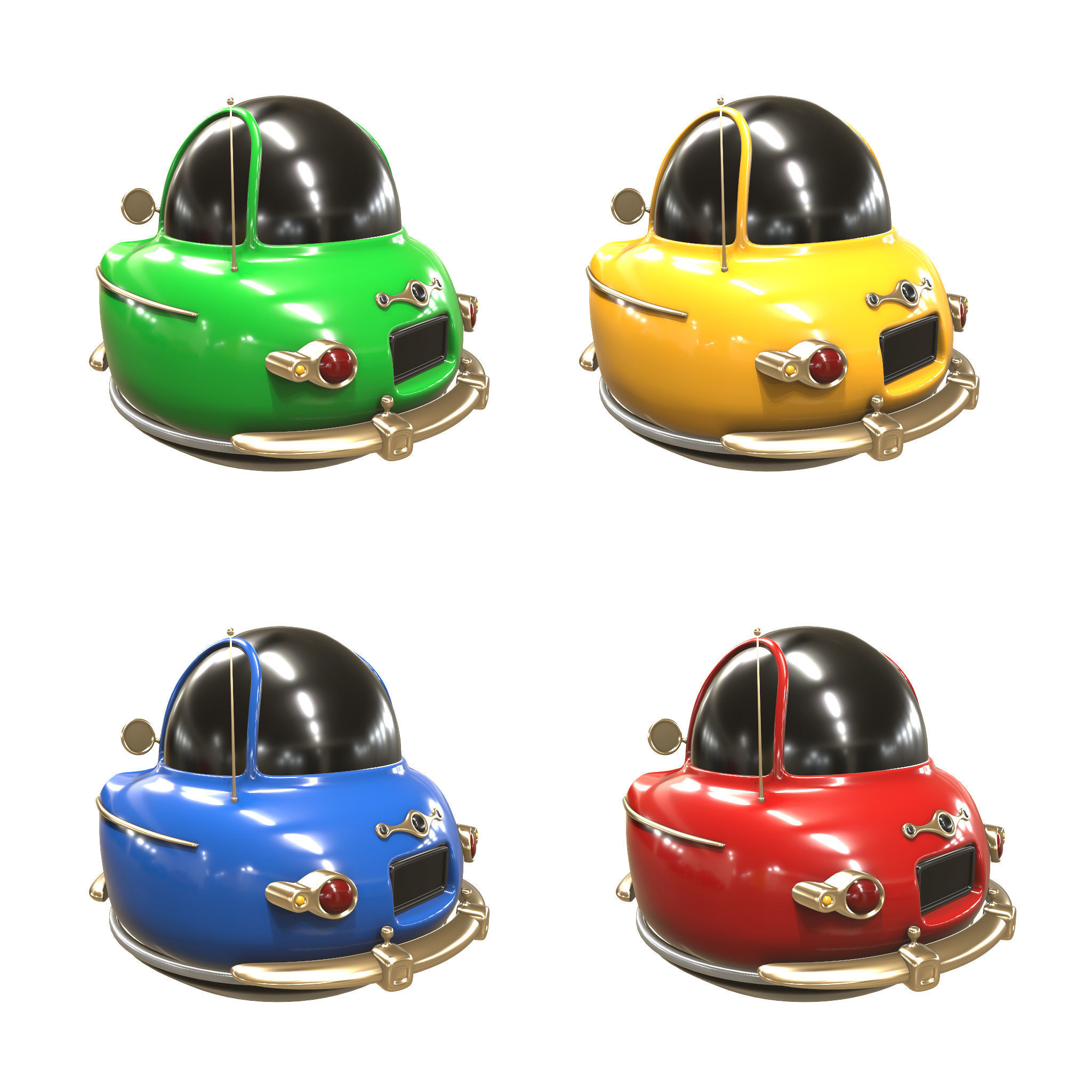 Stylized car 3d model Low-poly 3D model_2