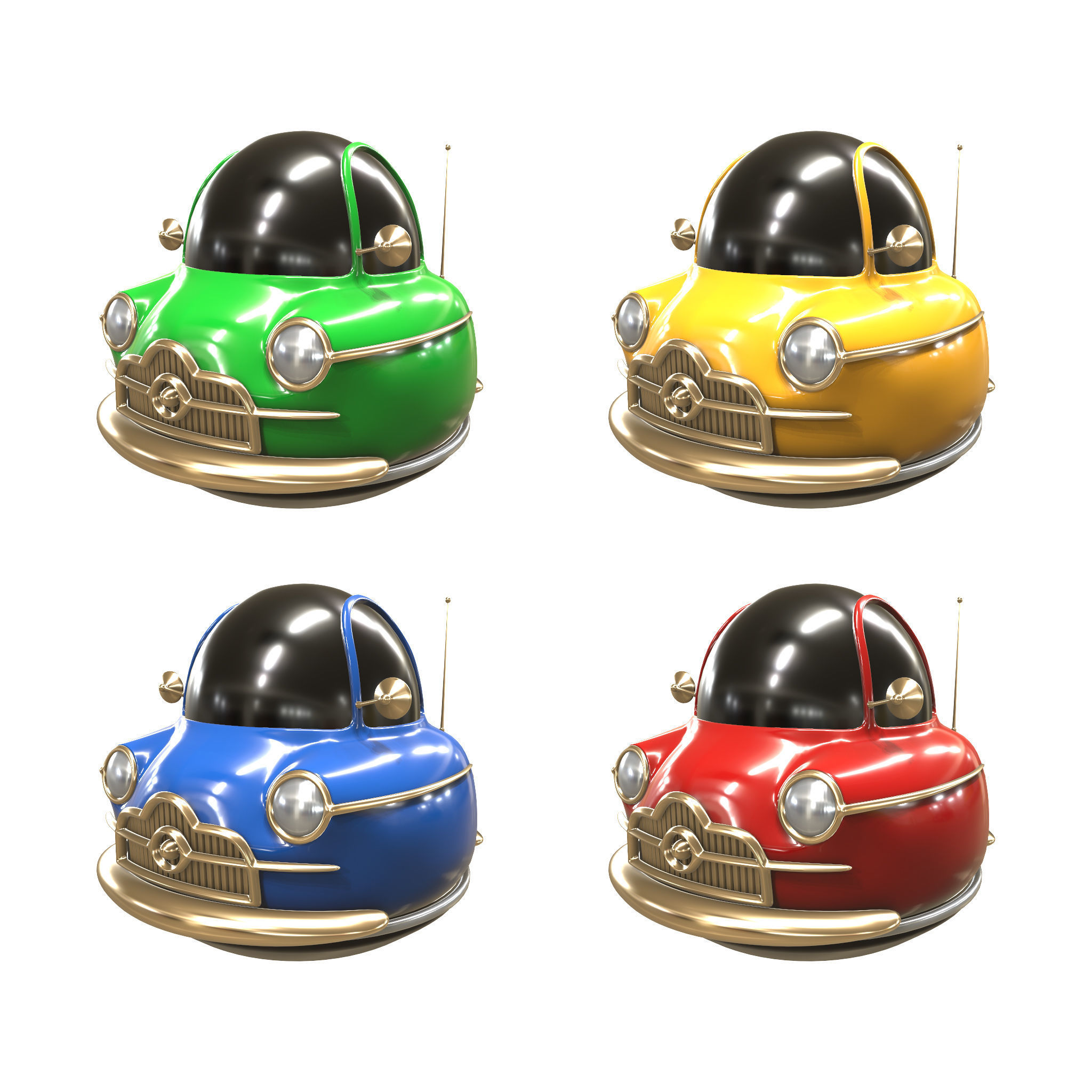Stylized car 3d model Low-poly 3D model_1