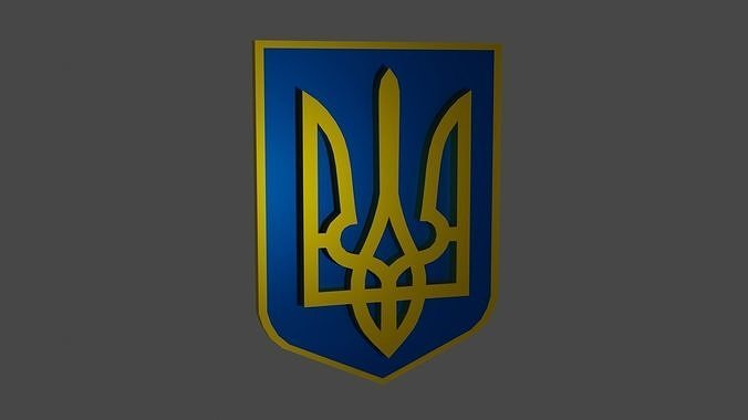Ukrainian coat of arms 3D model