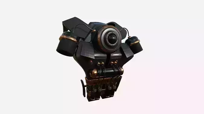 SciFi Backpack B01 Black Copper - Fashion Character Design Low-poly 3D model