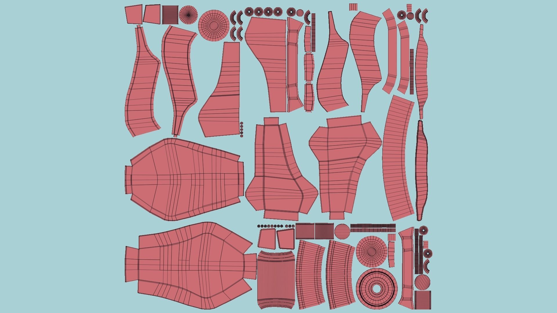 SciFi Backpack B01 Black Copper - Fashion Character Design Low-poly 3D model_13