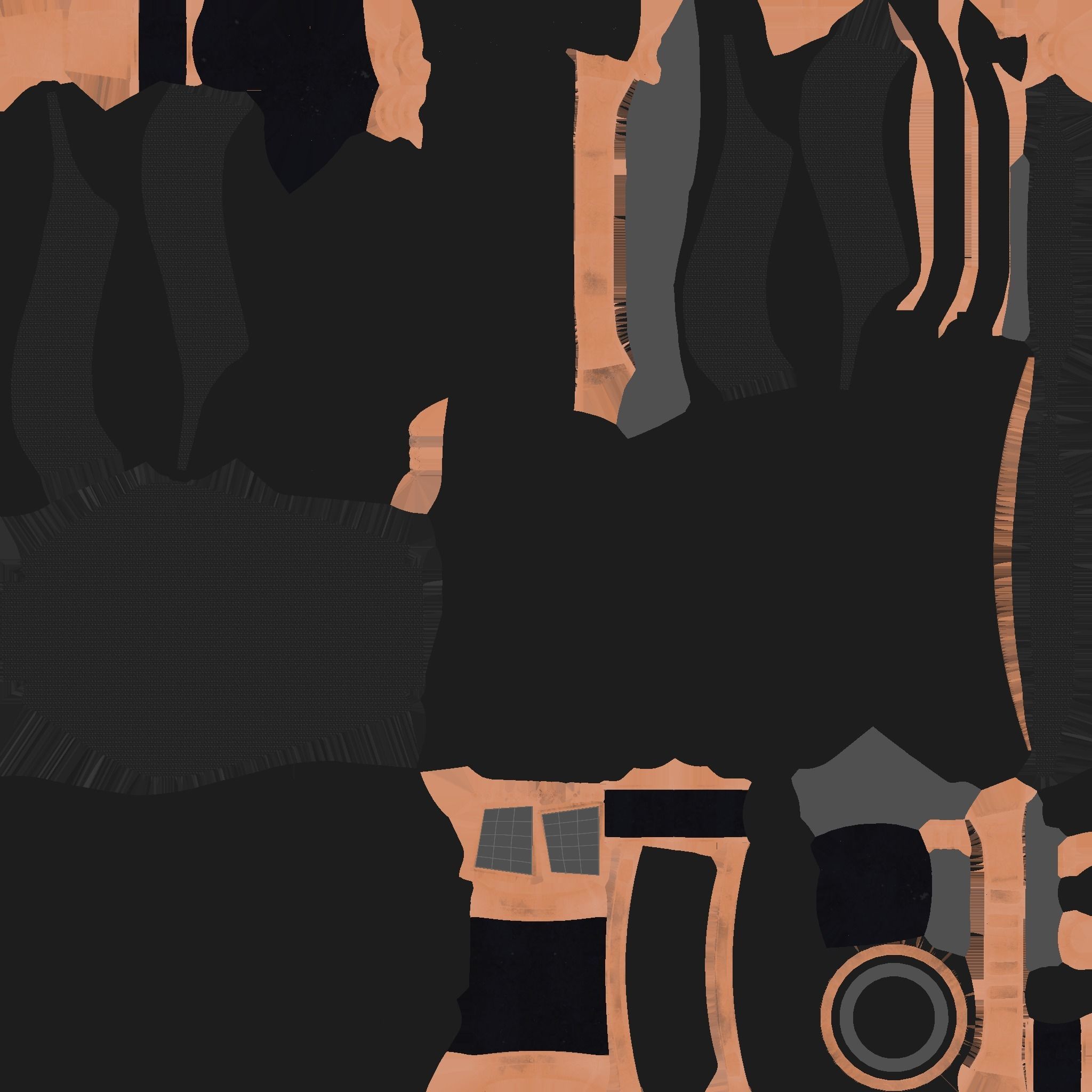 SciFi Backpack B01 Black Copper - Fashion Character Design Low-poly 3D model_21