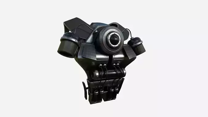SciFi Backpack B02 Dark Steel - Fashion Character Design Low-poly 3D model