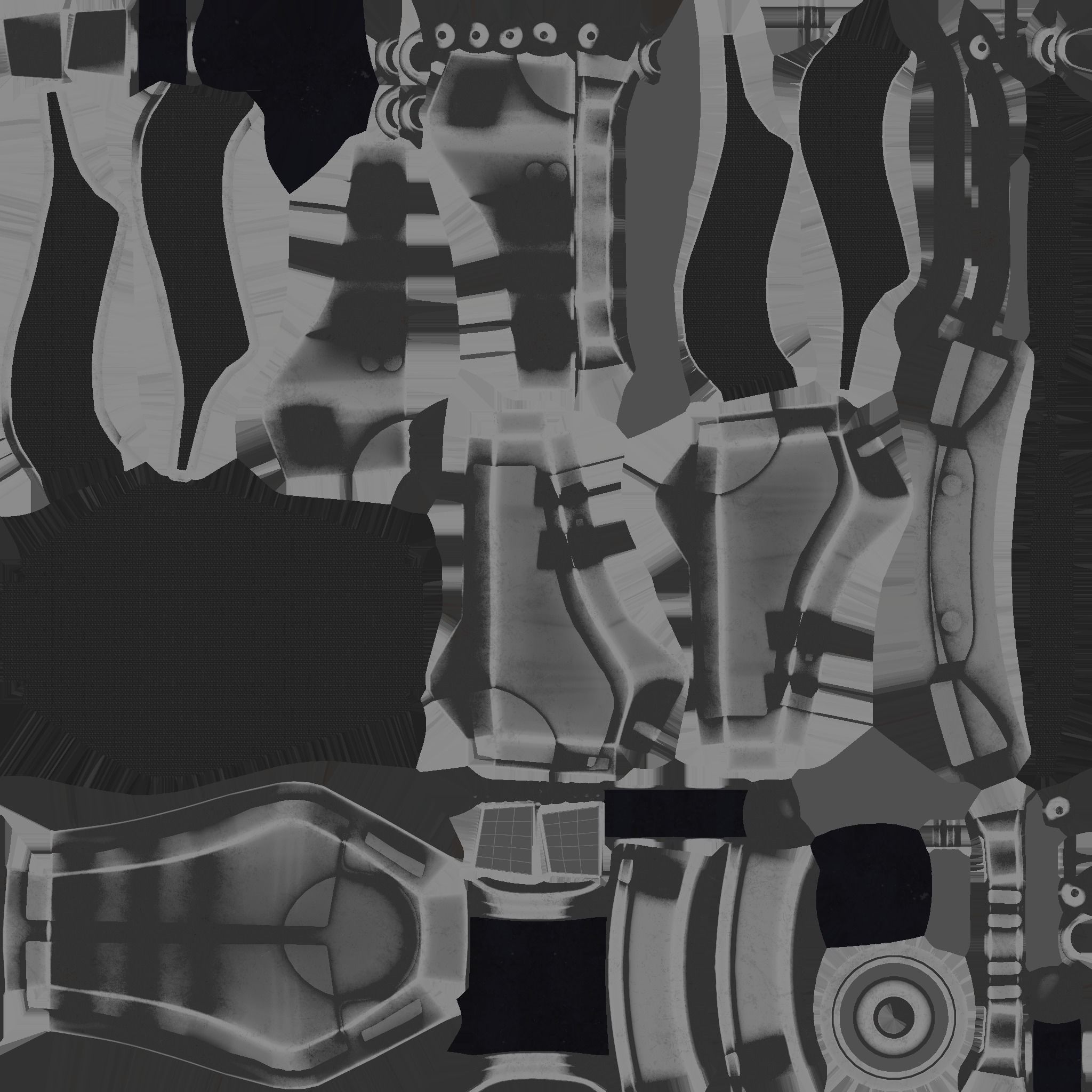 SciFi Backpack B02 Dark Steel - Fashion Character Design Low-poly 3D model_22