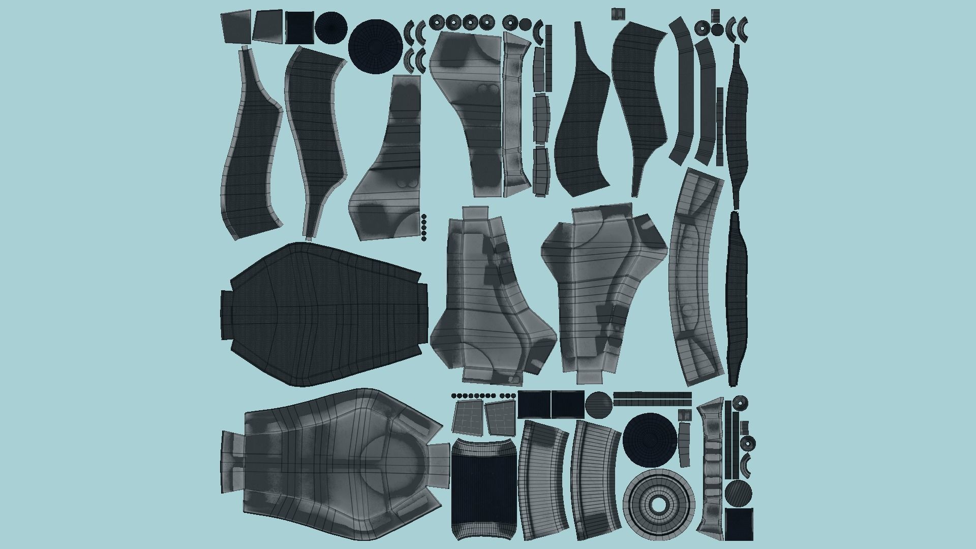 SciFi Backpack B02 Dark Steel - Fashion Character Design Low-poly 3D model_5