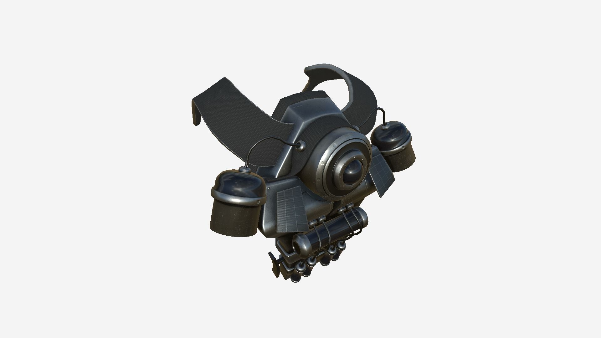 SciFi Backpack B02 Dark Steel - Fashion Character Design Low-poly 3D model_3