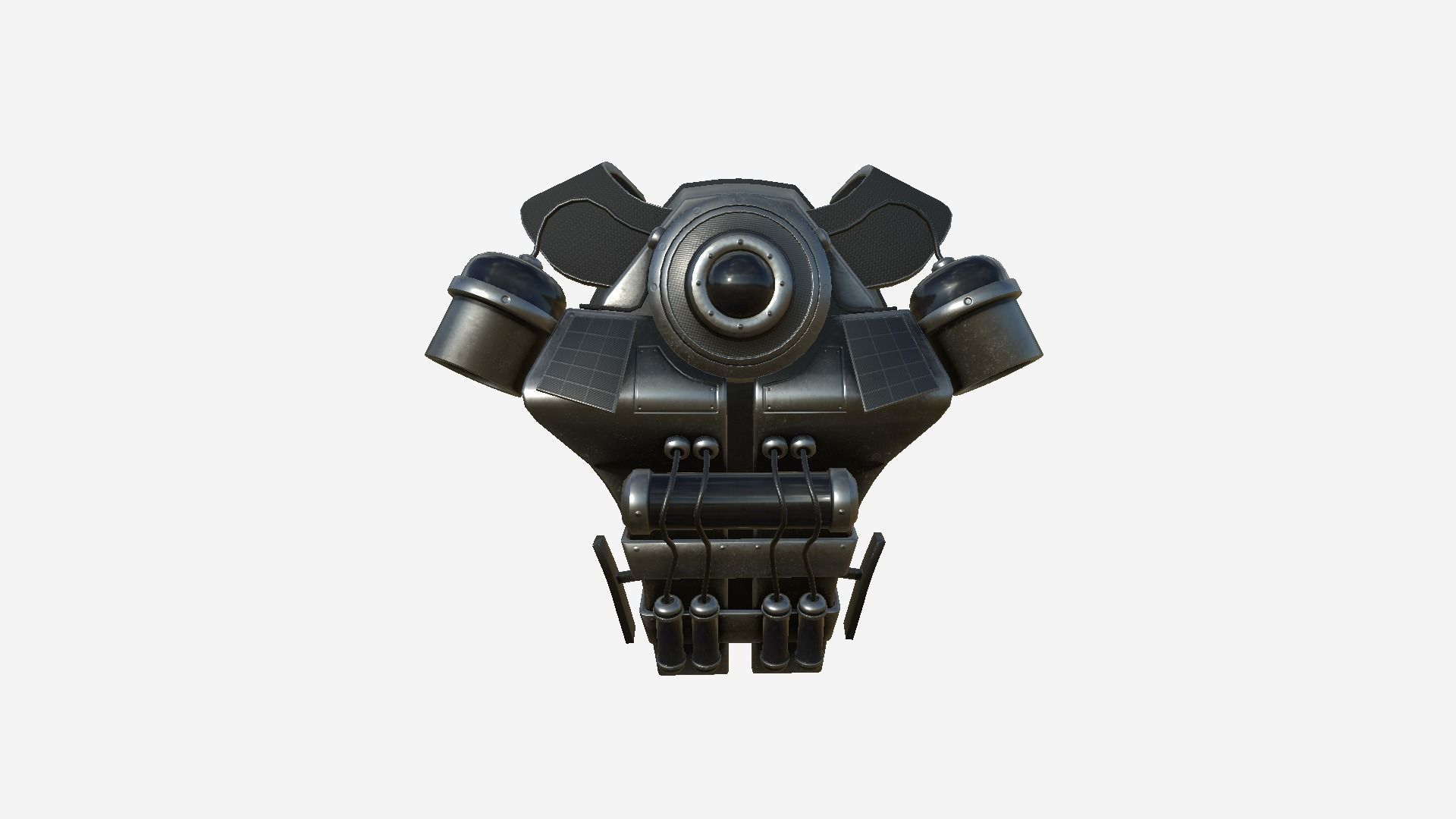 SciFi Backpack B02 Dark Steel - Fashion Character Design Low-poly 3D model_1